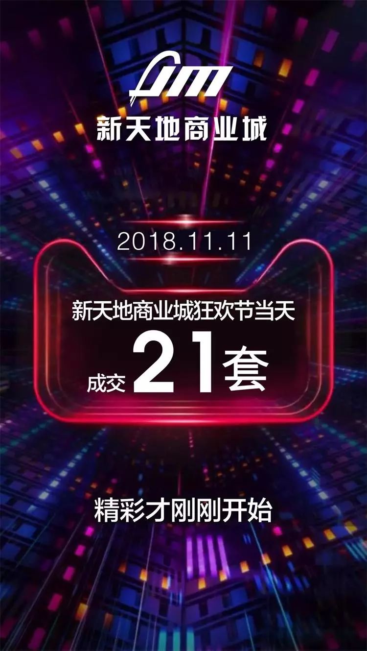 人氣爆棚！雙十一新天地商業(yè)城熱銷(xiāo)旺鋪21套！